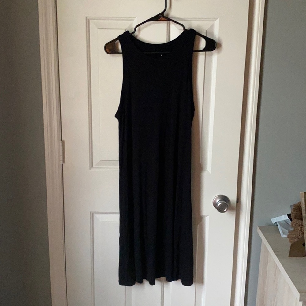 Soft Black Tank Shirt Dress/Tunic